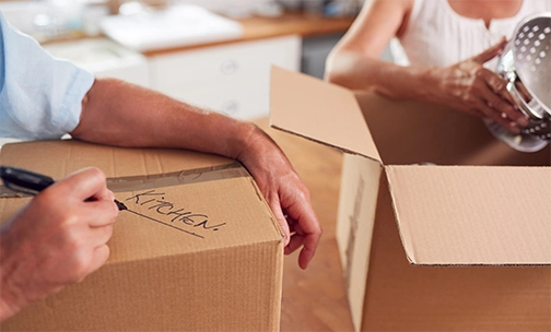 couple downsizing house