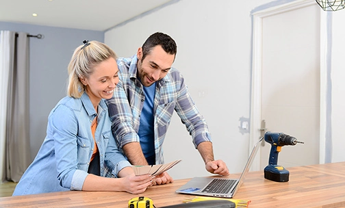 couple discussing repairs