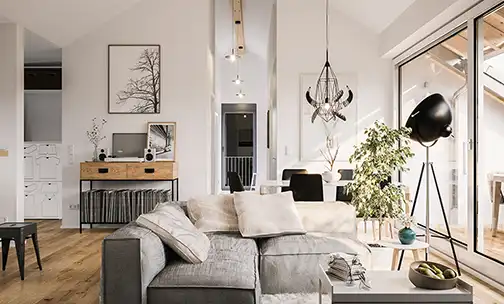 Modern Interior of Living room in a house